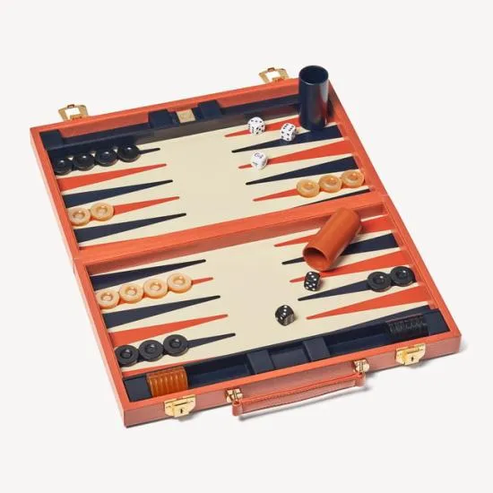 15inch Backgammon Set Marmalade Pebble Women Aspinal Of London Luxury Games