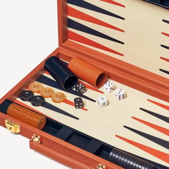 15inch Backgammon Set Marmalade Pebble Women Aspinal Of London Luxury Games