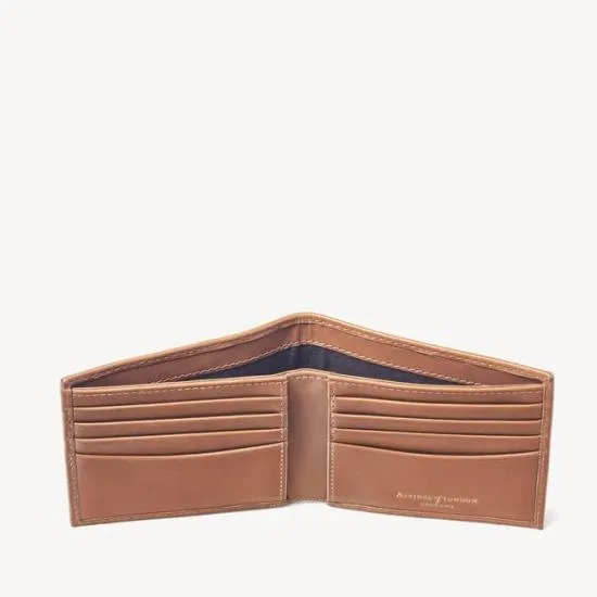 8 Card Billfold Wallet Burnished Tan Woven Leather Men Aspinal Of London Billfold Wallets