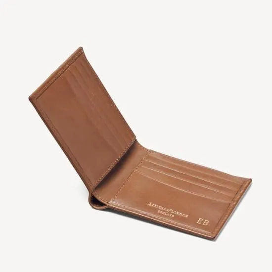 8 Card Billfold Wallet Burnished Tan Woven Leather Men Aspinal Of London Billfold Wallets