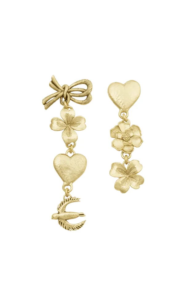 Accessories Earrings Sonia Rykiel Poetic Garden Asymmetric Talismans Earrings