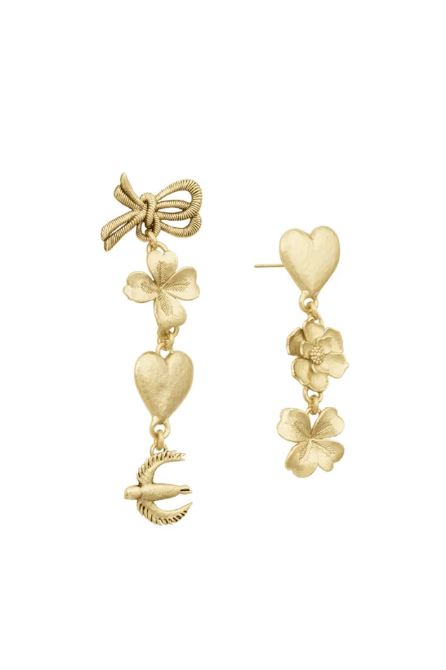 Accessories Earrings Sonia Rykiel Poetic Garden Asymmetric Talismans Earrings