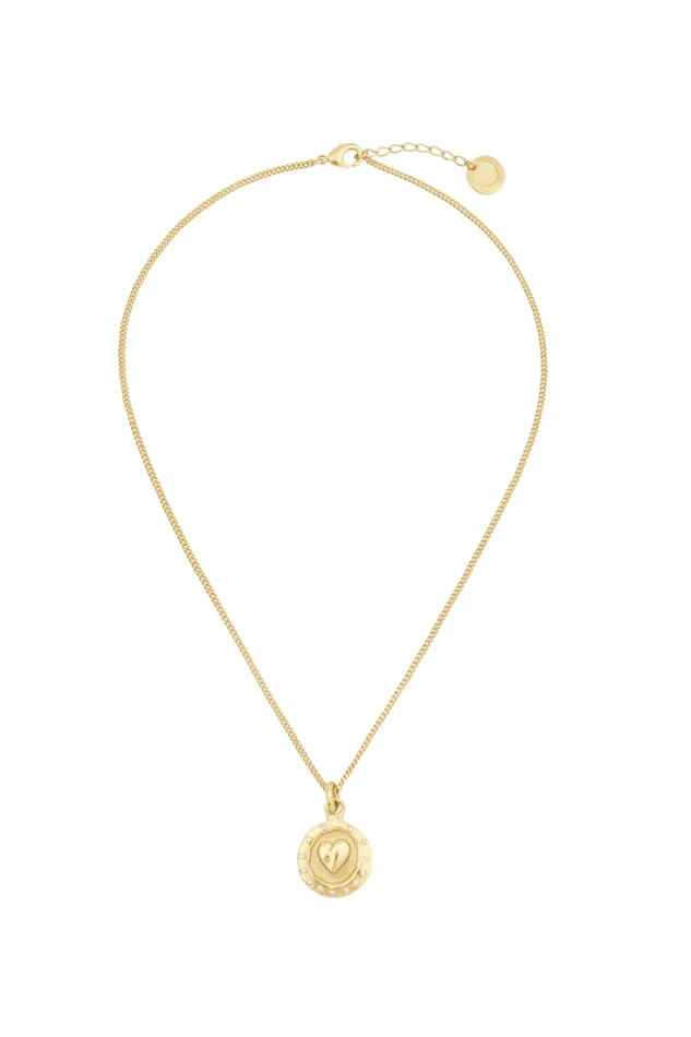 Accessories Necklaces Sonia Rykiel Golden Medals Heart Necklace