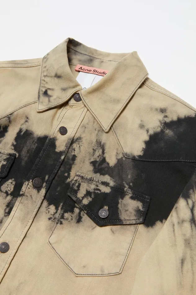 Acne Studios Denim Shirt 8211 Relaxed Fit Blackbeige Women Shirts and Blouses