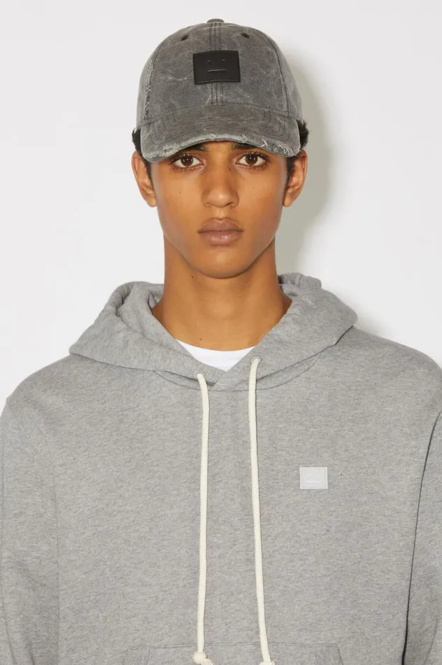 Acne Studios Hooded Sweatshirt 8211 Regular Fit Light Grey Melange Men Sweatshirts