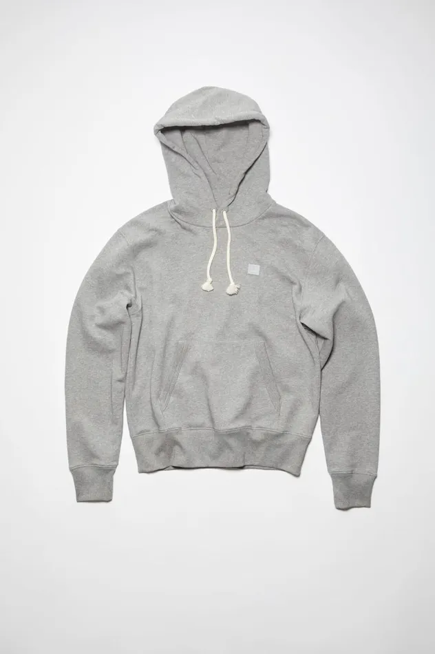 Acne Studios Hooded Sweatshirt 8211 Regular Fit Light Grey Melange Men Sweatshirts