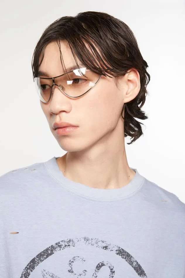Acne Studios Metal Frame Sunglasses Transparentsilver Women Eyewear