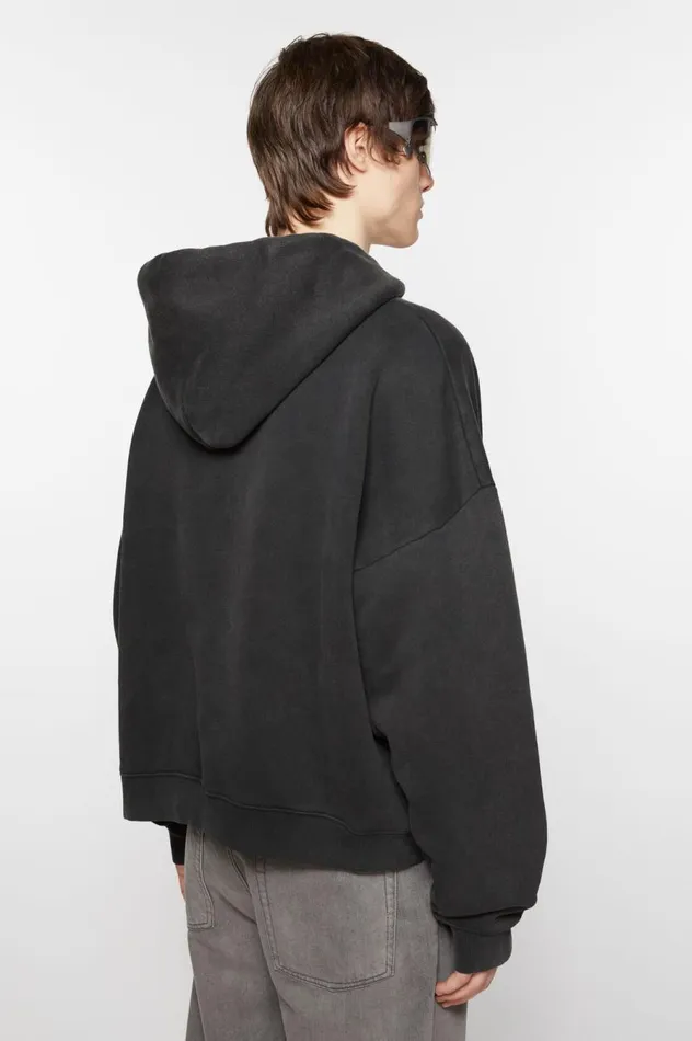 Acne Studios Printed Hooded Sweater Faded Black Women Sweatshirts