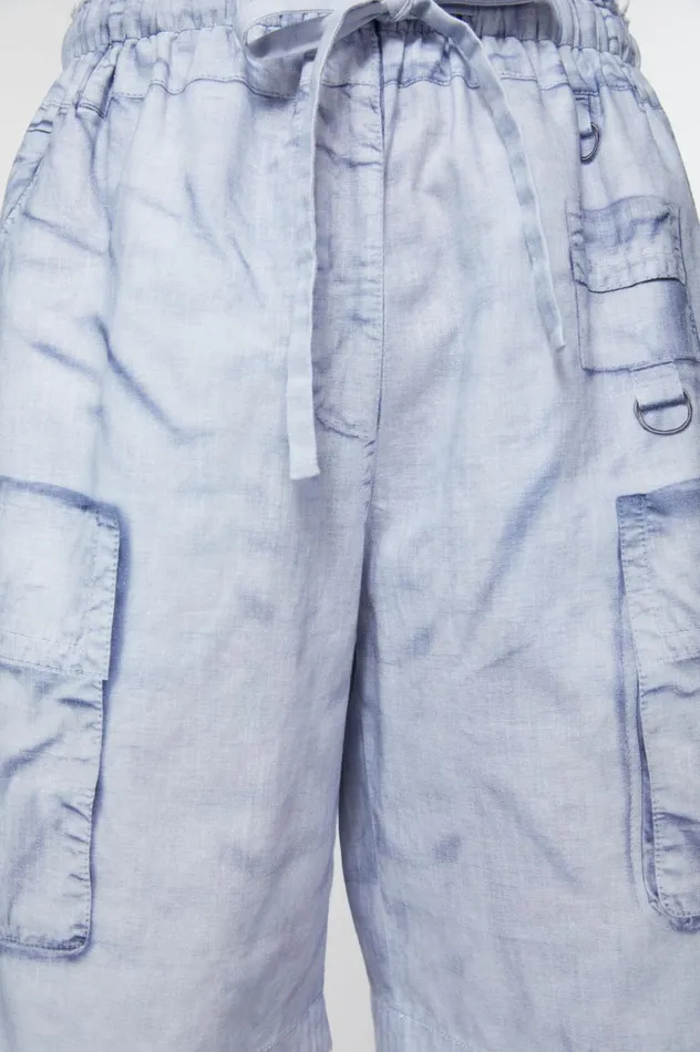 Acne Studios Printed Shorts Light Blue Women Shorts