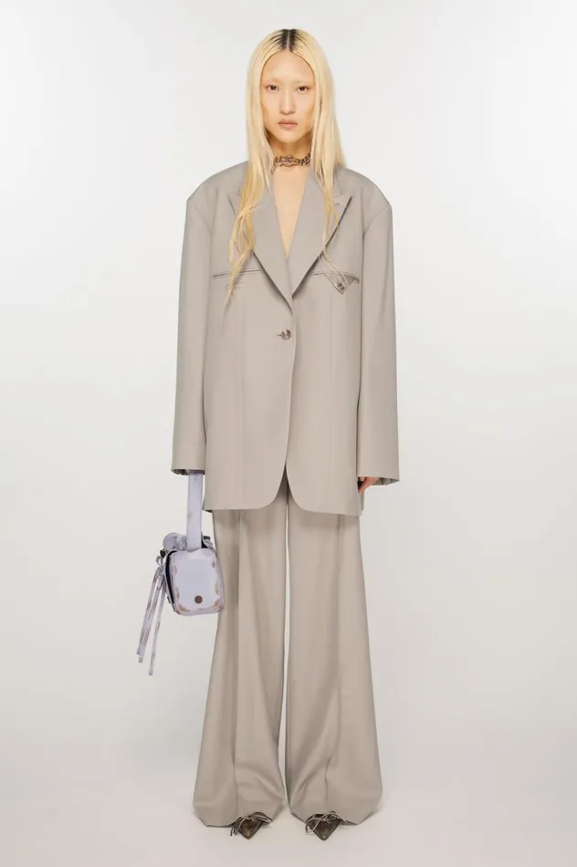 Acne Studios Singlebreasted Jacket Cold Beige Women Suit Jackets