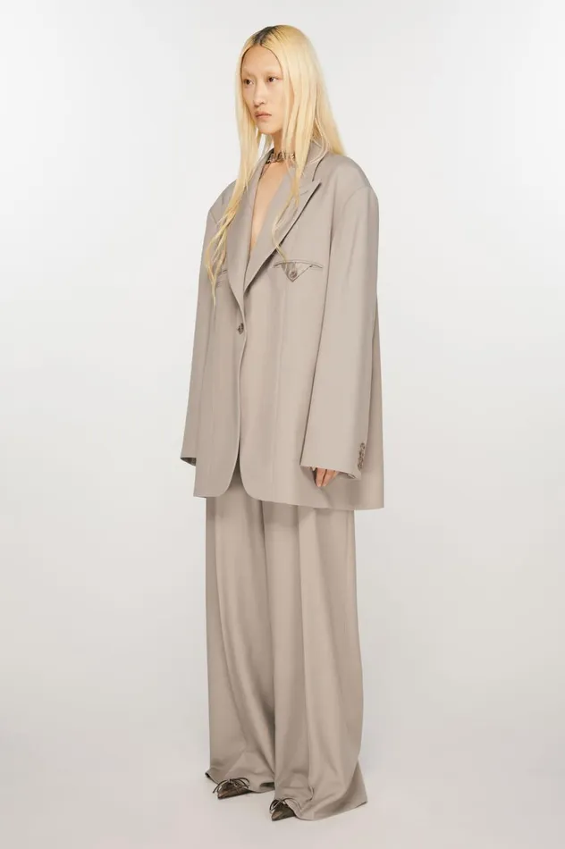 Acne Studios Singlebreasted Jacket Cold Beige Women Suit Jackets