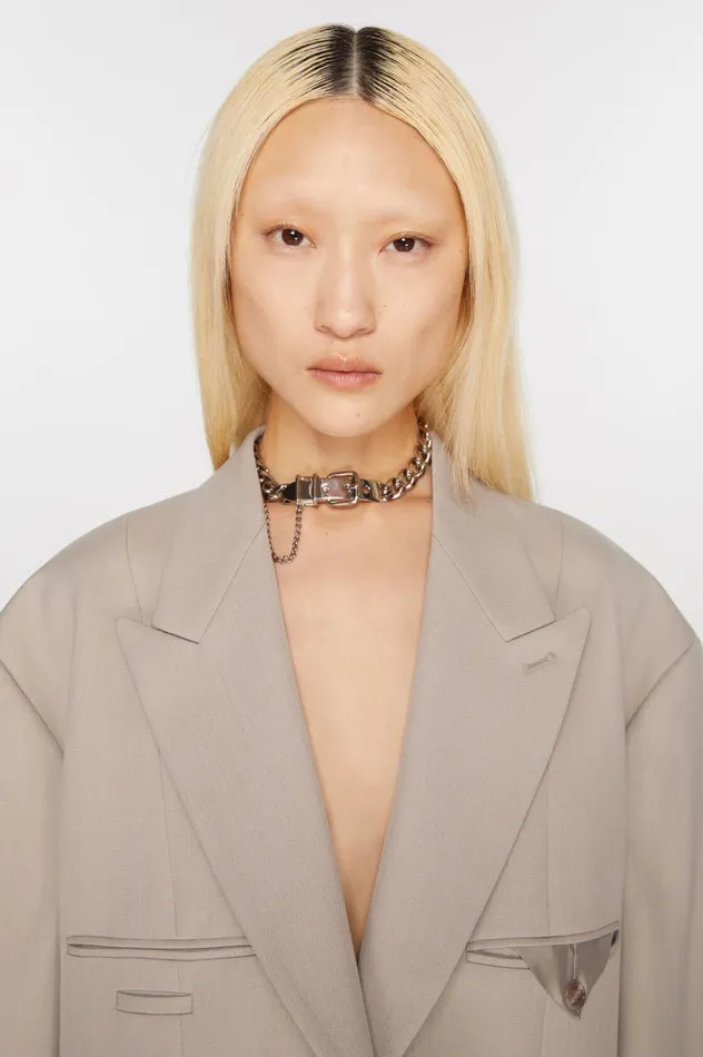 Acne Studios Singlebreasted Jacket Cold Beige Women Suit Jackets