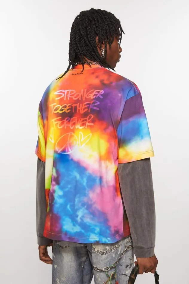Acne Studios Tshirt Stronger Together Forever Multicolor Men Tshirts
