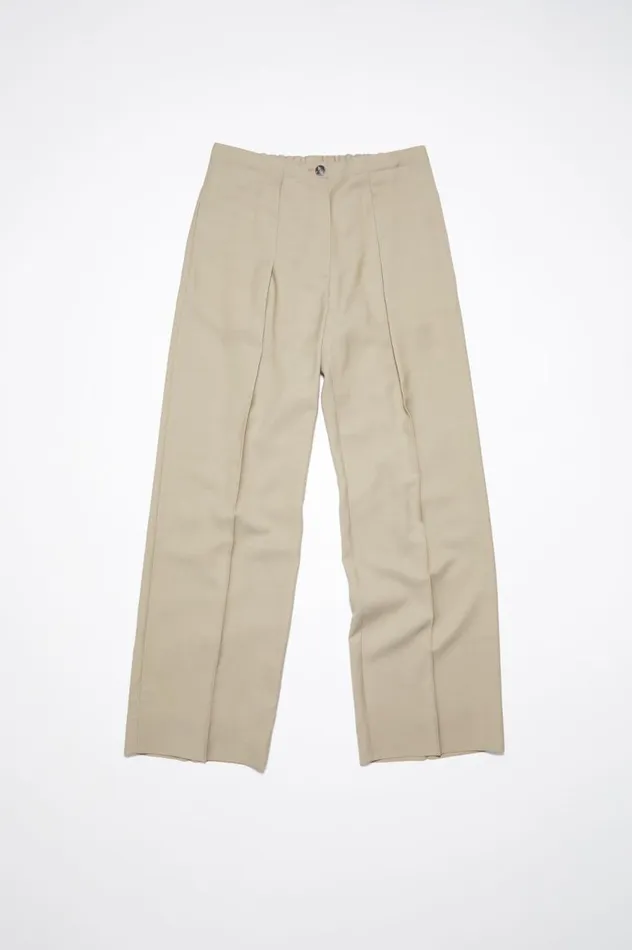 Acne Studios Tailored Herringbone Trousers Dusty Grey Women Trousers
