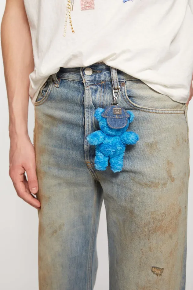 Acne Studios Teddy Keyring Dusty Blue Men Other Accessories