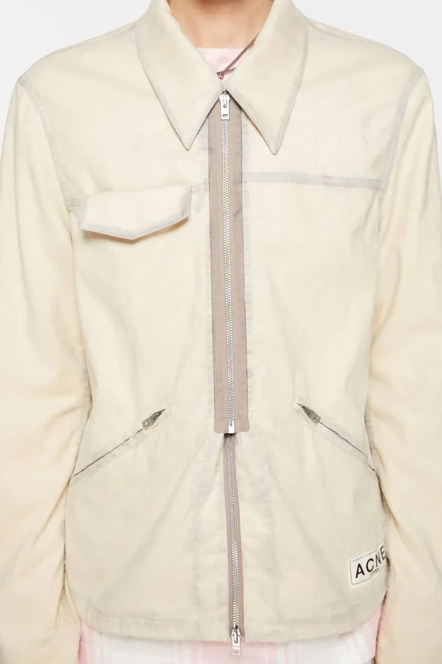 Acne Studios Zipper Jacket Beige Men Outerwear