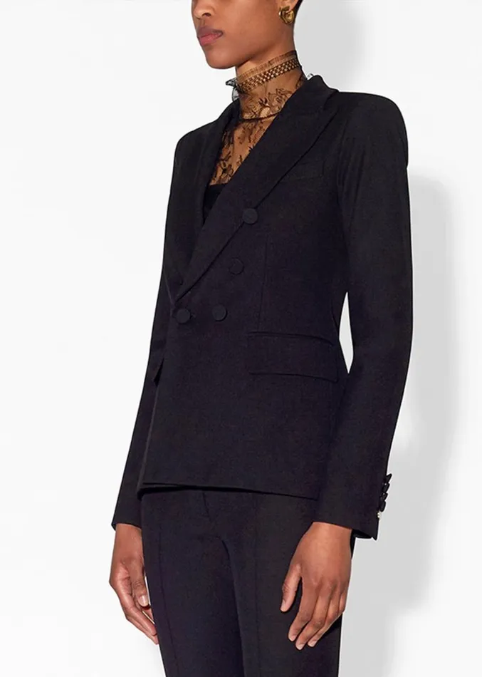 Adam Lippes Jackets and Coats Single Breasted Blazer In Italian Stretch Twill Black 8211 Women