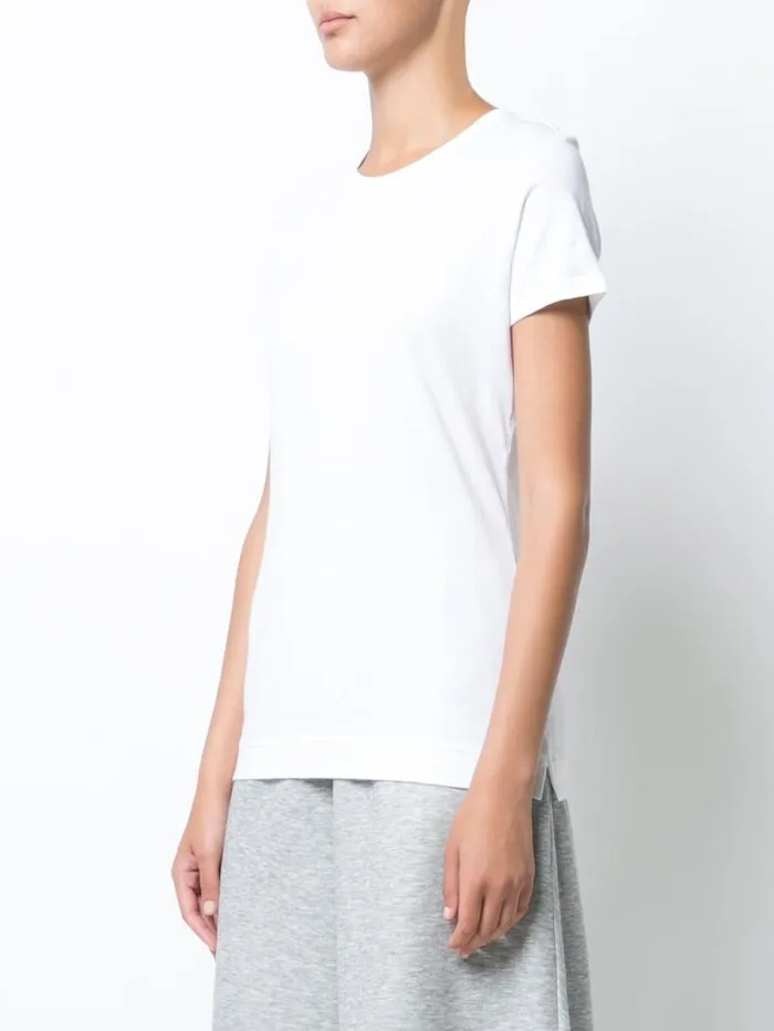 Adam Lippes Pima Cotton TShirts Short Sleeve Crewneck TShirt In Pima Cotton White 8211 Women