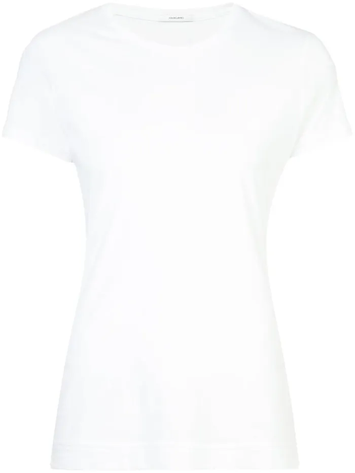 Adam Lippes Pima Cotton TShirts Short Sleeve Crewneck TShirt In Pima Cotton White 8211 Women