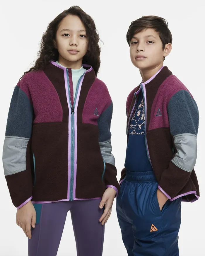 All Clothing Kids Nike ACG ThermaFIT Earthrosewoodfaded Sprucerush Fuchsia