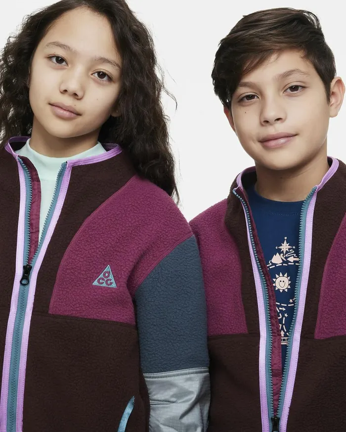 All Clothing Kids Nike ACG ThermaFIT Earthrosewoodfaded Sprucerush Fuchsia