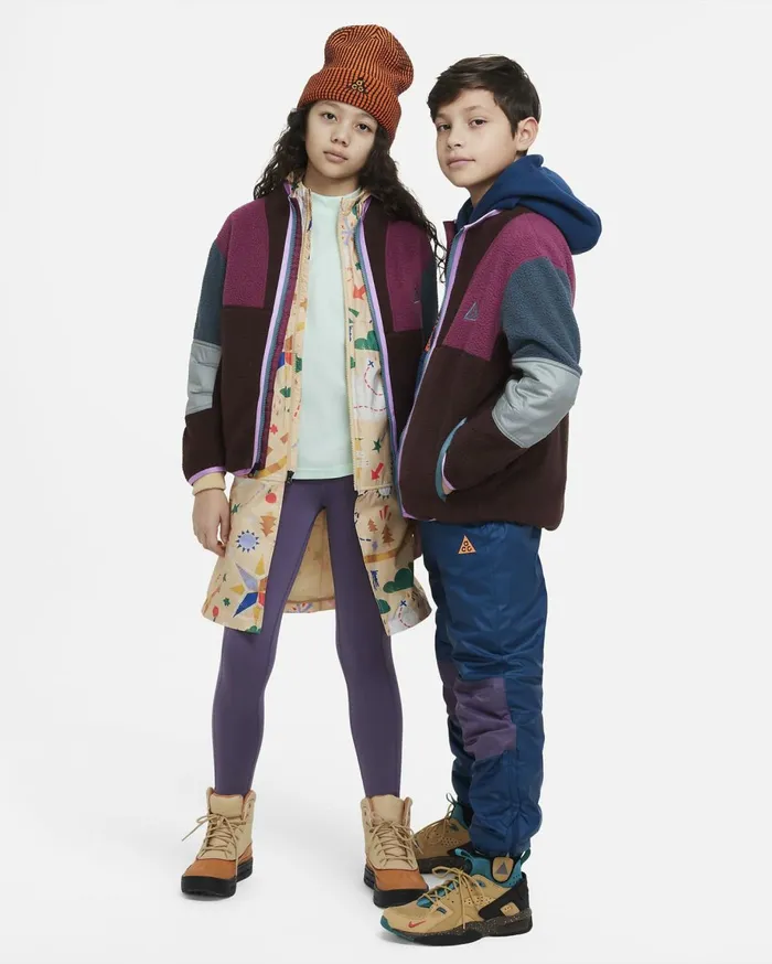 All Clothing Kids Nike ACG ThermaFIT Earthrosewoodfaded Sprucerush Fuchsia