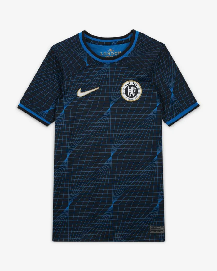 All Clothing Kids Nike Chelsea FC 202324 Stadium Away Soarclub Goldwhite