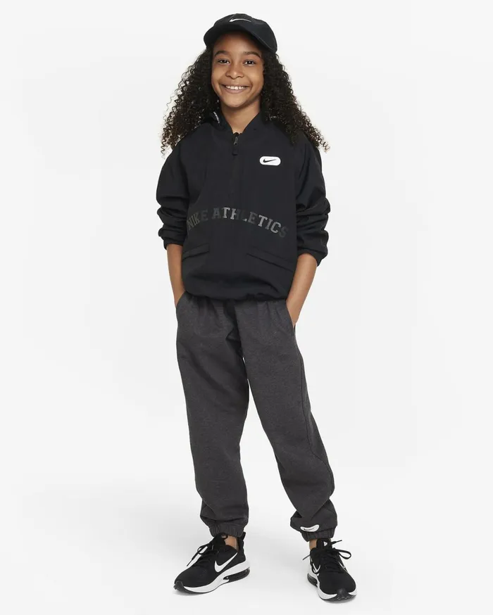 All Clothing Kids Nike DriFIT Athletics Blackheatherwhite
