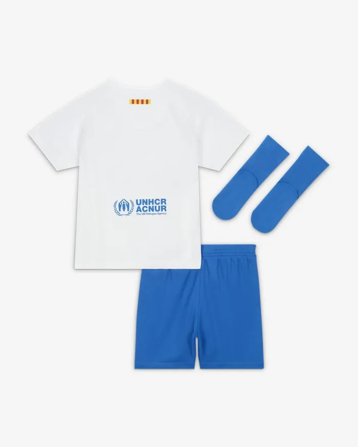 All Clothing Kids Nike FC Barcelona 202324 Away Whiteroyal Blueroyal Blue