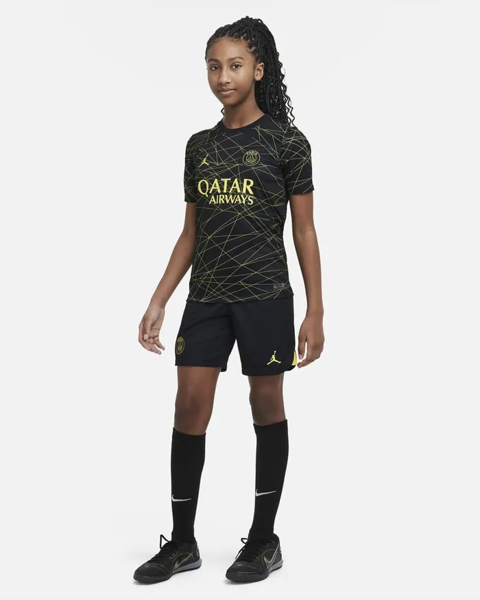 All Clothing Kids Nike Paris SaintGermain 202223 Stadium Fourth Blacktour Yellowtour Yellow