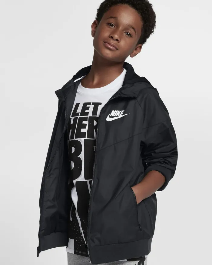 All Clothing Kids Nike Sportswear Windrunner Blackblackblackwhite