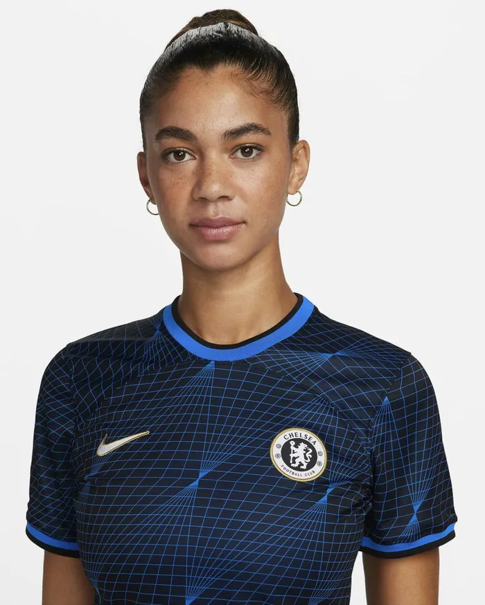 All Clothing Women Nike Chelsea FC 202324 Stadium Away Soarclub Goldwhite