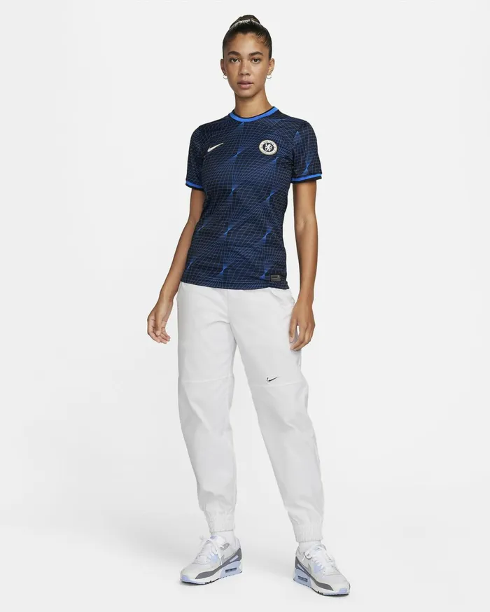 All Clothing Women Nike Chelsea FC 202324 Stadium Away Soarclub Goldwhite