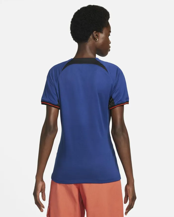 All Clothing Women Nike Netherlands 202223 Stadium Away Deep Royal Blueblackhabanero Red
