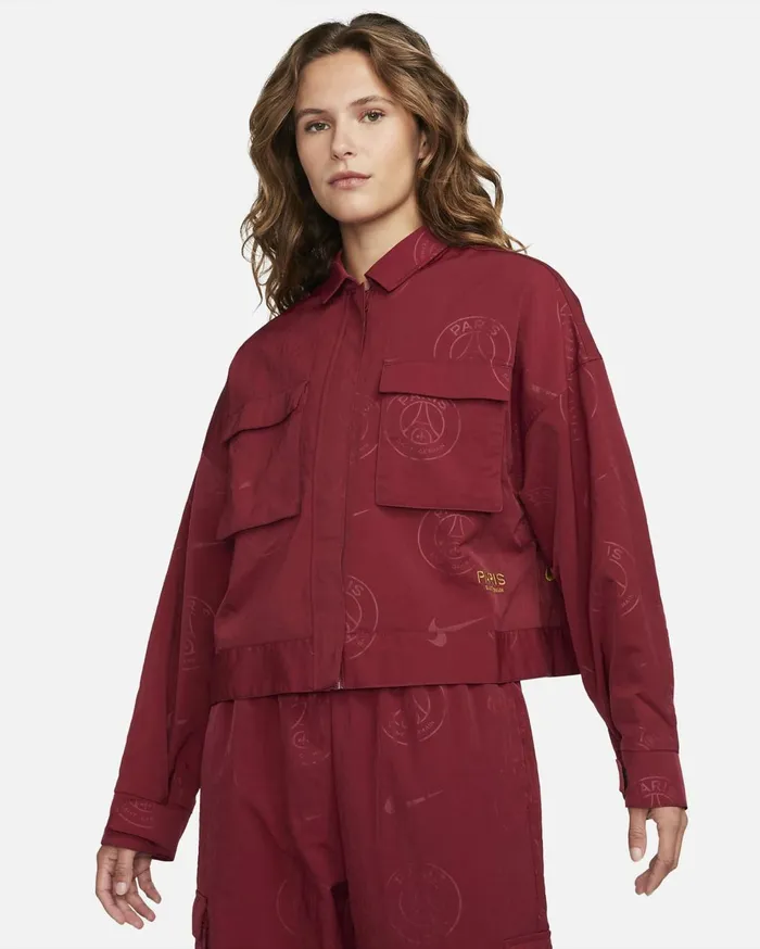 All Clothing Women Nike Paris SaintGermain Essential Team Redgold Suede