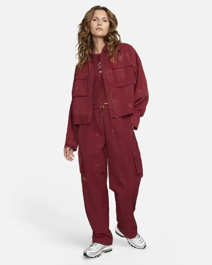 All Clothing Women Nike Paris SaintGermain Essential Team Redgold Suede