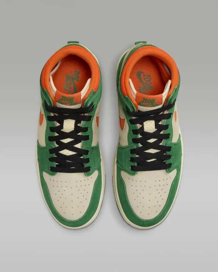 All Shoes Women Nike Air Jordan 1 Zoom CMFT 2 Pine Greenmuslinblackorange Blaze