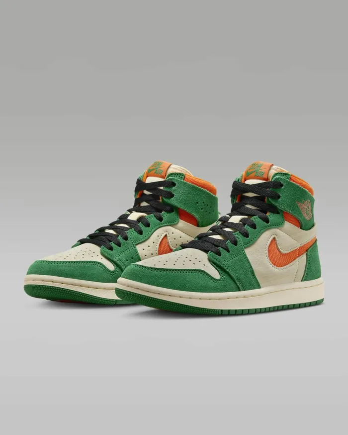 All Shoes Women Nike Air Jordan 1 Zoom CMFT 2 Pine Greenmuslinblackorange Blaze