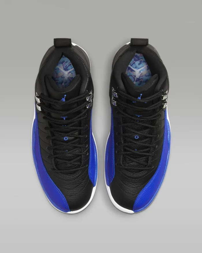 All Shoes Women Nike Air Jordan 12 Retro Blackmetallic Silverwhitehyper Royal