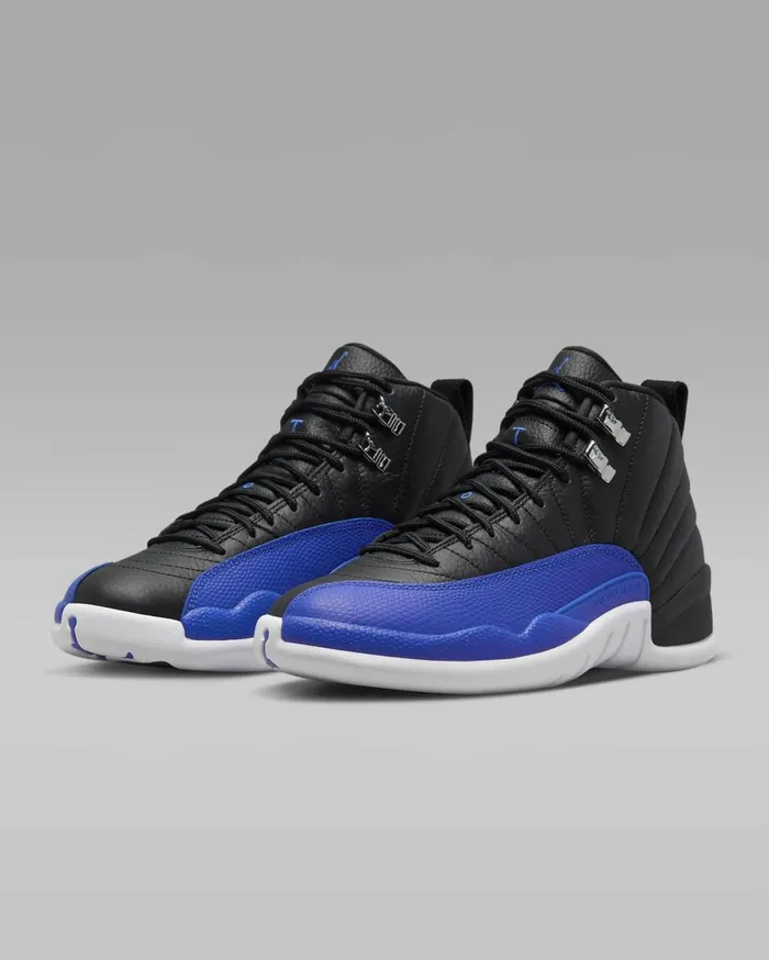 All Shoes Women Nike Air Jordan 12 Retro Blackmetallic Silverwhitehyper Royal