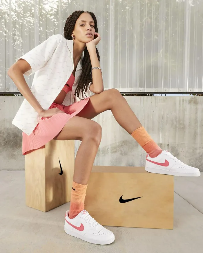 All Shoes Women Nike Court Vision Low Whitevoltblacksea Coral