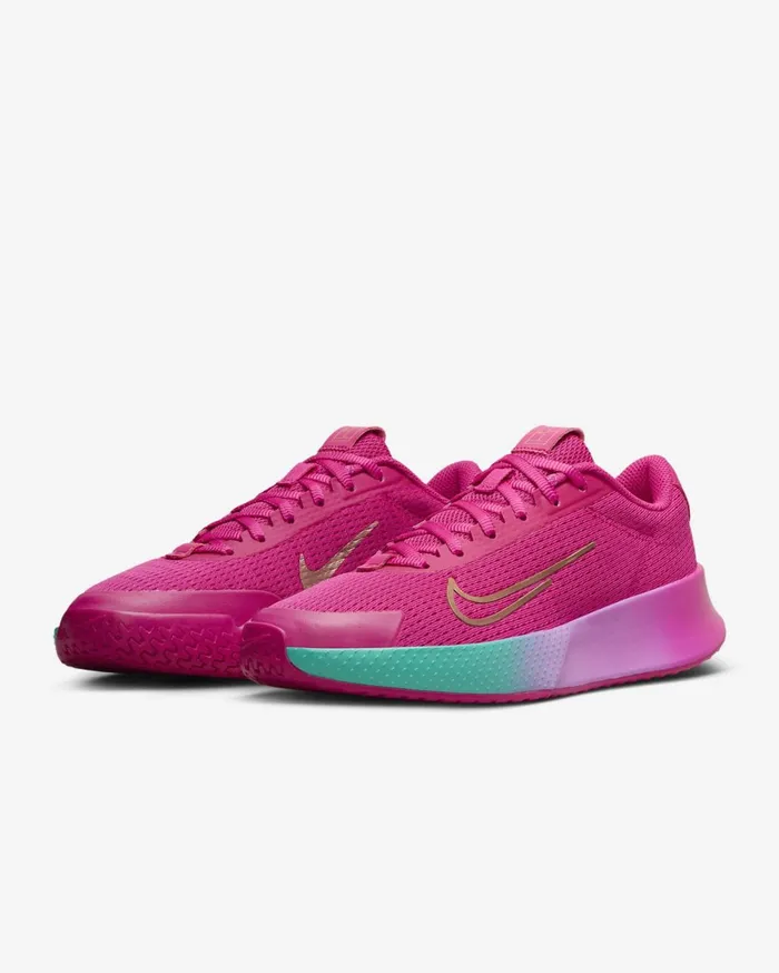 All Shoes Women Nike NikeCourt Vapor Lite 2 Premium Fireberrymulticolourfierce Pinkmetallic Red Bronze