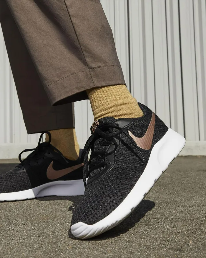 All Shoes Women Nike Tanjun Blackbarely Voltwhitemetallic Red Bronze