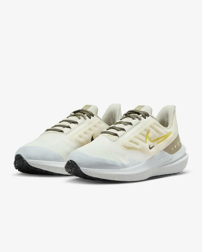 All Sports Women Nike Air Winflo 9 Shield Pale Ivoryneutral Olivesea Glasshigh Voltage