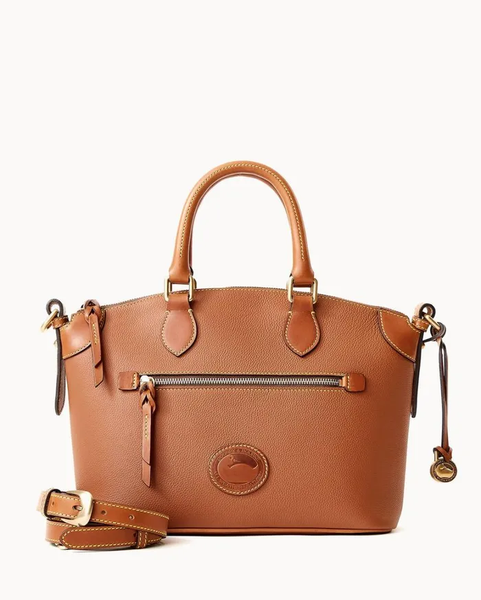 All Weather Leather 30 Domed Satchel 30 Caramel Women Dooney and Bourke Satchels All Weather Leather 30 Domed Satchel 30 Caramel Women Dooney and Bourke Satchels