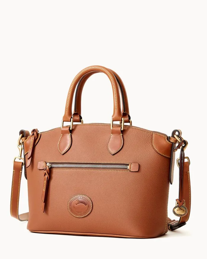 All Weather Leather 30 Domed Satchel 30 Caramel Women Dooney and Bourke Satchels All Weather Leather 30 Domed Satchel 30 Caramel Women Dooney and Bourke Satchels
