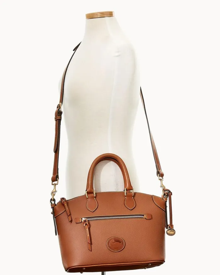 All Weather Leather 30 Domed Satchel 30 Caramel Women Dooney and Bourke Satchels All Weather Leather 30 Domed Satchel 30 Caramel Women Dooney and Bourke Satchels