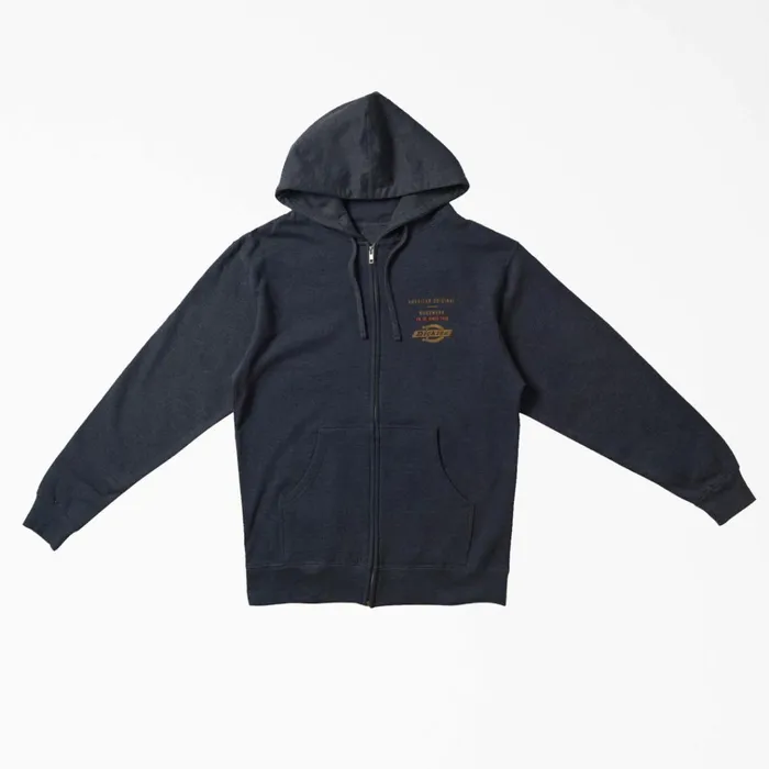 American Original Graphic Zip Hoodie Navy Blue Navy Blue nv Men Dickies Hoodies and Sweatshirts