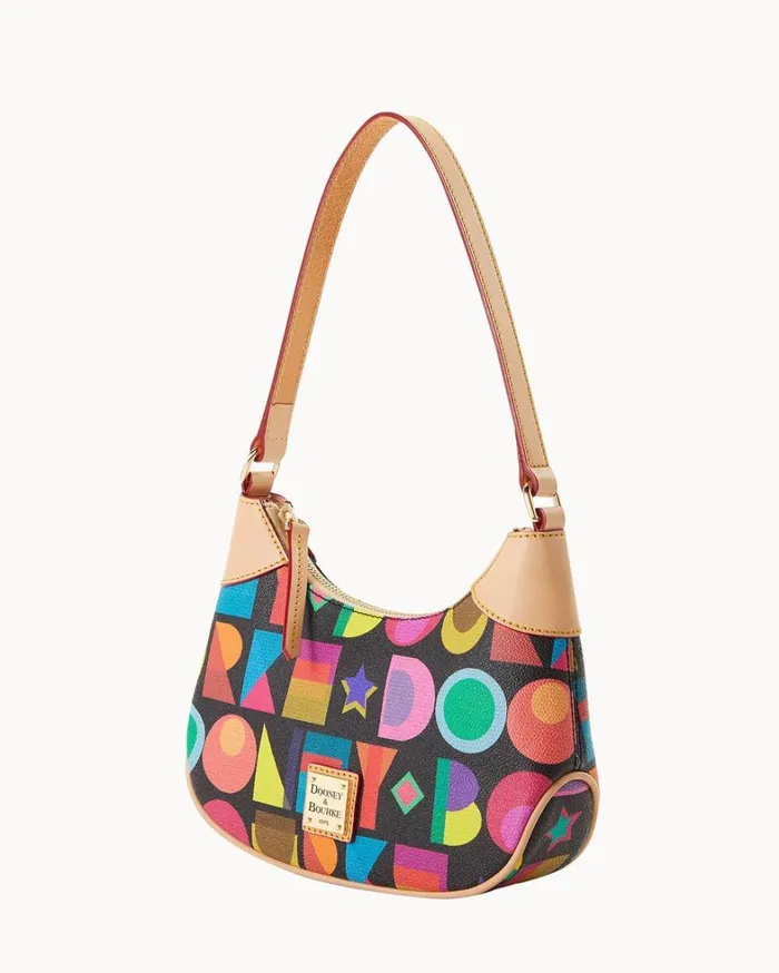 Art Deco Luna Hobo Black Women Dooney and Bourke Shoulder Bags Art Deco Luna Hobo Black Women Dooney and Bourke Shoulder Bags