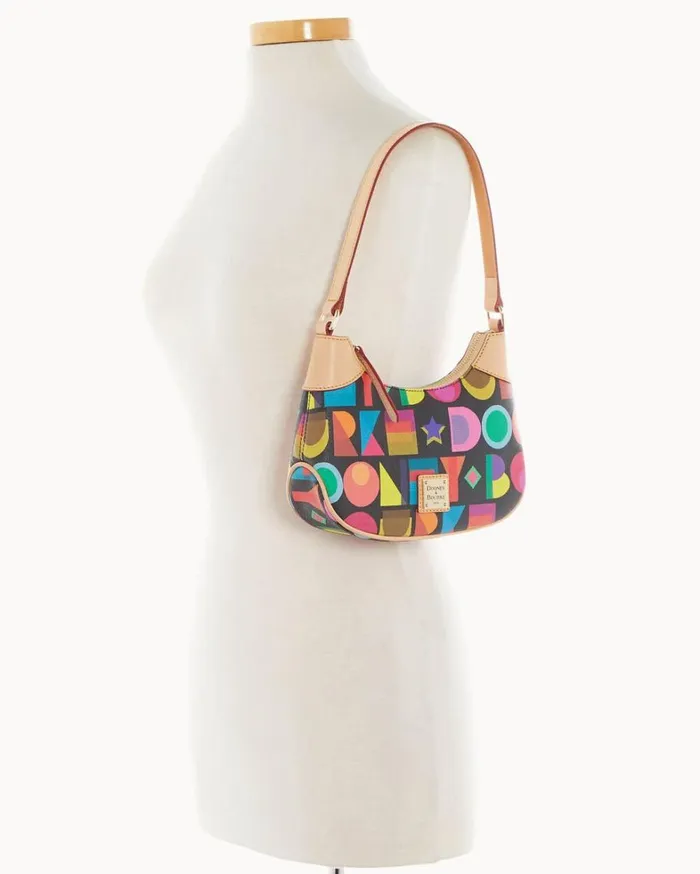 Art Deco Luna Hobo Black Women Dooney and Bourke Shoulder Bags Art Deco Luna Hobo Black Women Dooney and Bourke Shoulder Bags